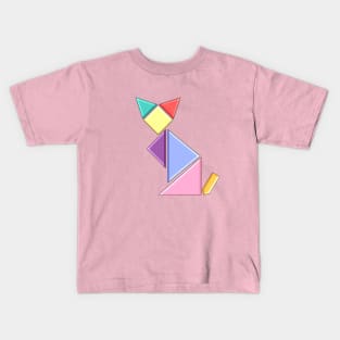 Abstract Cat Art Colorful Artistic Cat Tomtom Kids T-Shirt